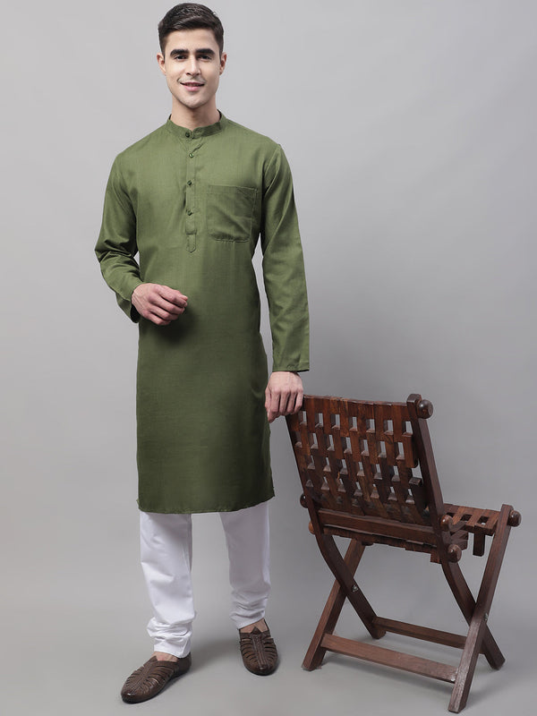 Jompers Men's Cotton Solid Kurta Payjama Sets - Distacart