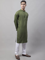 Thumbnail for Jompers Men's Cotton Solid Kurta Payjama Sets - Distacart