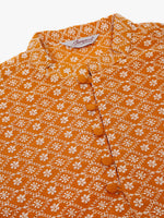 Thumbnail for Jompers Men's Mustard & White Embroidered Straight Kurta Pyjama Set - Distacart