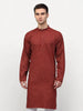 Jompers Men's Maroon Printed Kurta Only - Distacart