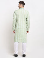 Thumbnail for Jompers Men's Woven Kurta Pajama - Green - Distacart