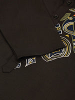 Thumbnail for Jompers Men's Cotton Embroidered Kurta Pajama Sets - Black - Distacart