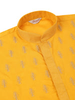 Thumbnail for Jompers Men's Cotton Embroidered Kurta Pajama Sets - Mustard - Distacart