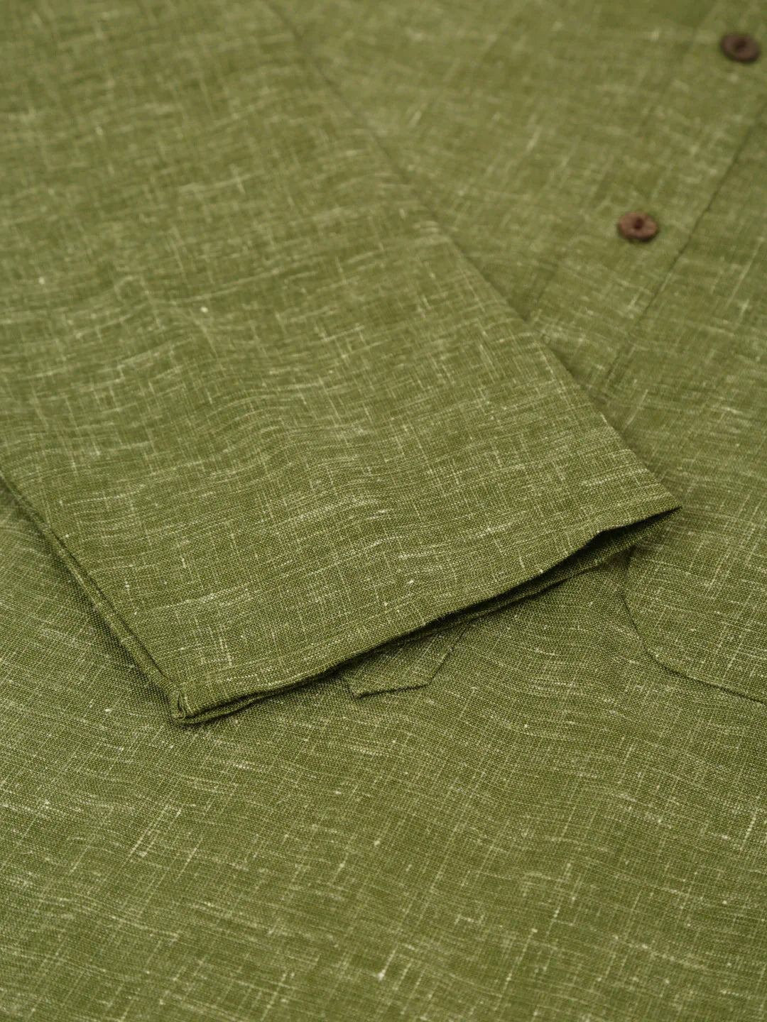 Jompers Men's Cotton Solid Kurta Pajama Set - Olive - Distacart