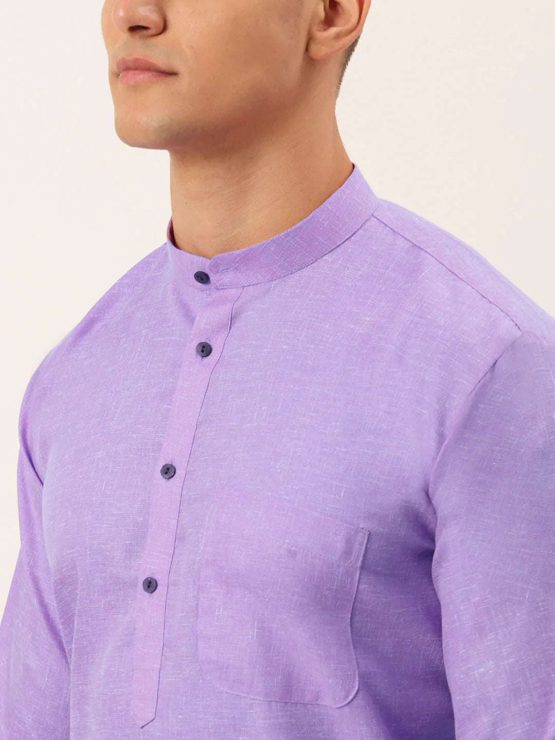 Jompers Men's Cotton Solid Kurta Pajama Set - Purple - Distacart