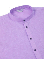 Thumbnail for Jompers Men's Cotton Solid Kurta Pajama Set - Purple - Distacart