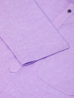 Thumbnail for Jompers Men's Cotton Solid Kurta Pajama Set - Purple - Distacart