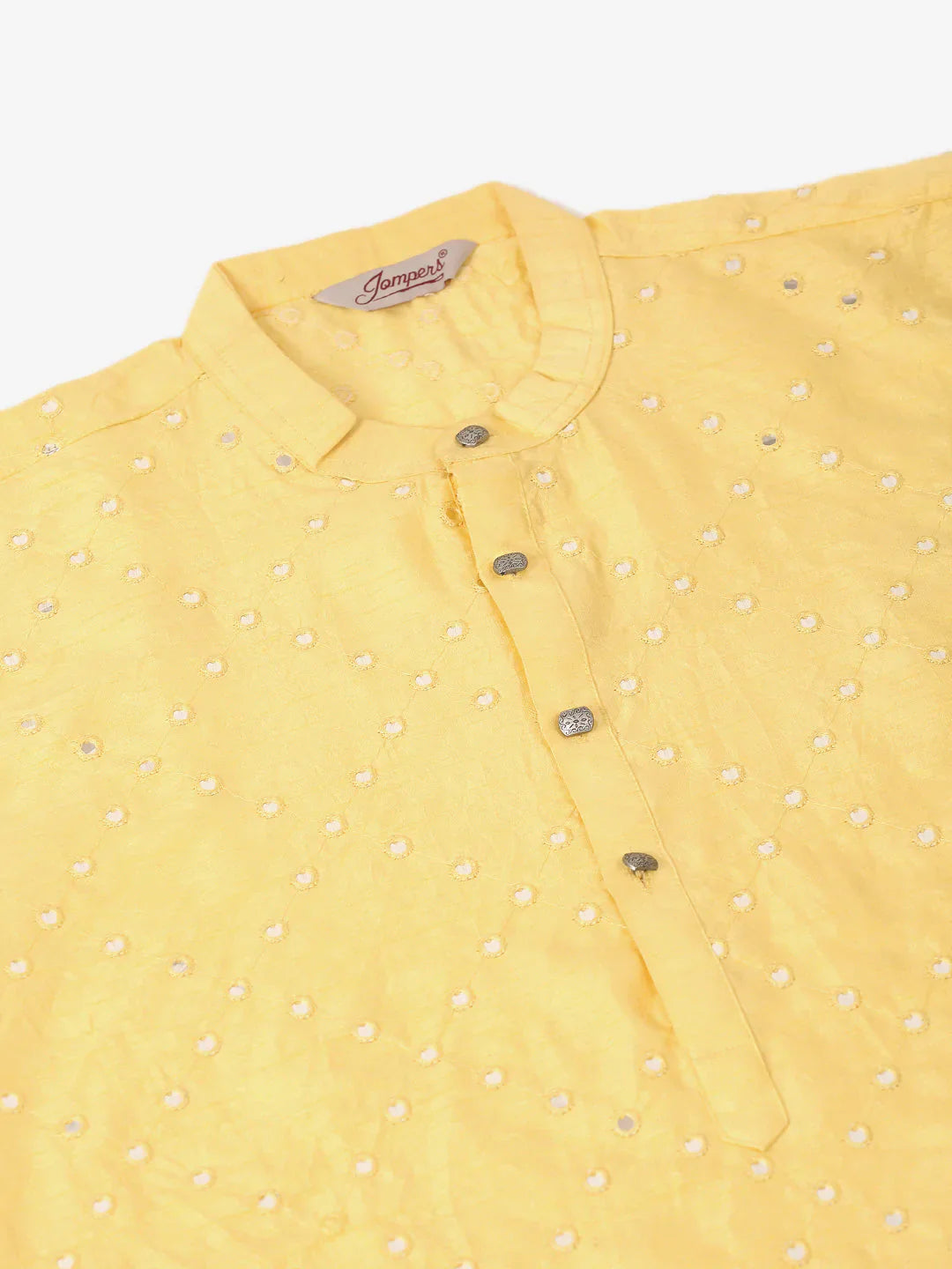 Jompers Men's Lemon Mirror Work Kurta Pyjama - Distacart