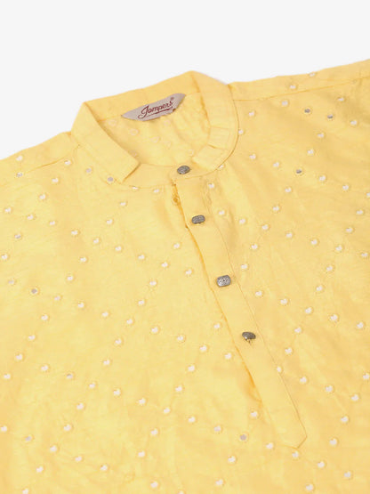Jompers Men's Lemon Mirror Work Kurta Pyjama - Distacart