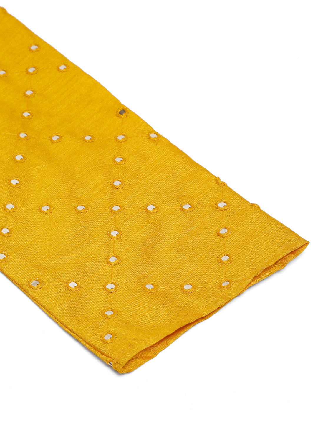Jompers Men's Dupion Silk Embroidered Kurta Pyjama Set - Mustard - Distacart