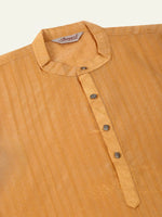 Thumbnail for Jompers Men's Silk Blend Sequence Embroidered Kurta Pyjama Set - Beige - Distacart