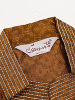 Thumbnail for Jompers Men's Silk Blend Collar Embroidered Kurta Pyjama Set - Brown - Distacart