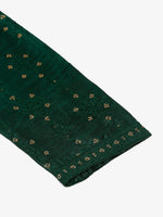 Thumbnail for Jompers Men's Silk Blend Collar Embroidered Kurta Pyjama Set - Green - Distacart