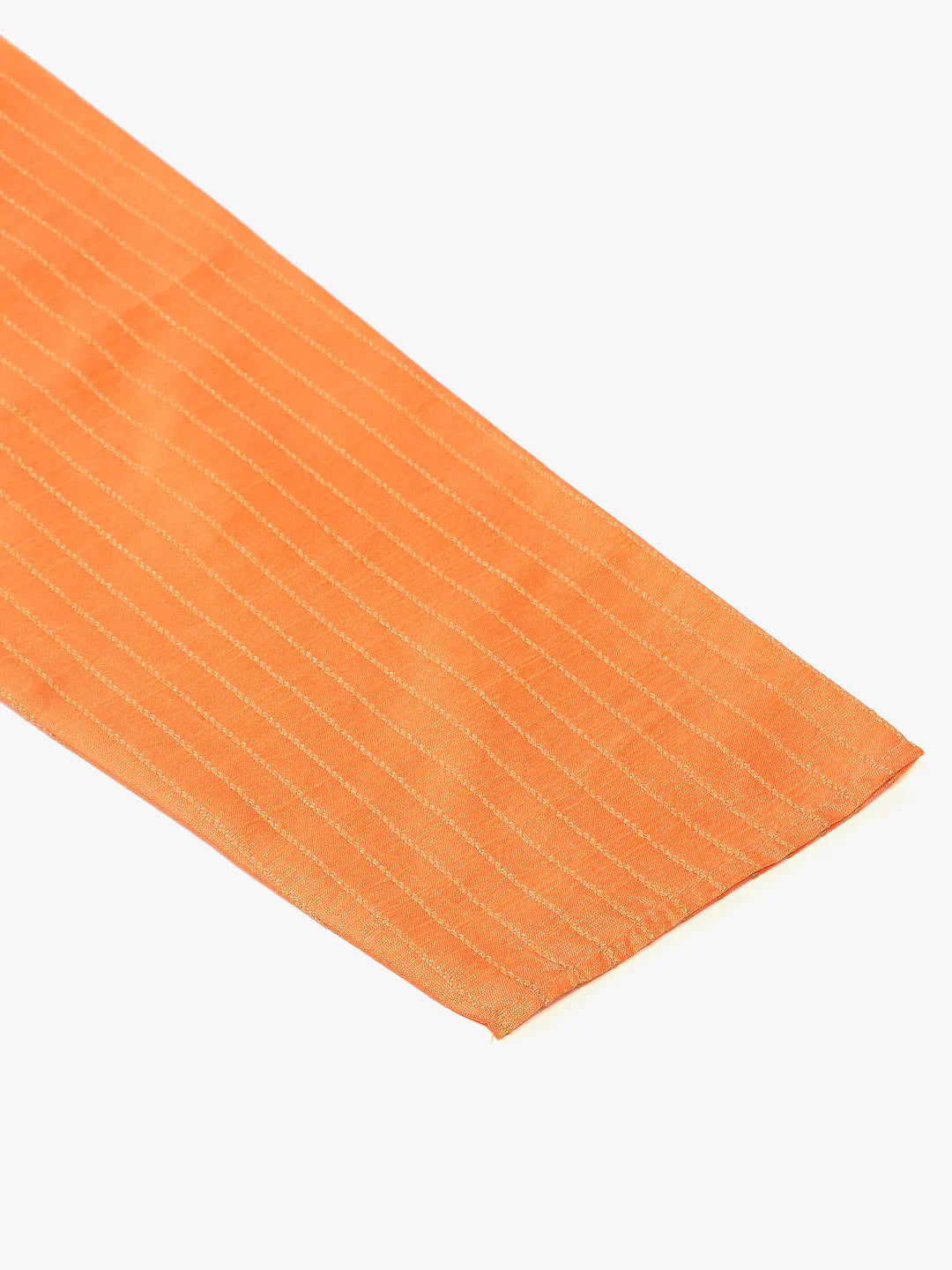 Jompers Men's Peach Striped Pleated Chikankari Kurta Only - Distacart