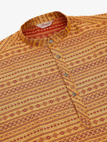 Thumbnail for Jompers Men's Printed Sequinned Kurta with Churidar - Yellow - Distacart