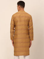 Thumbnail for Jompers Men's Printed Sequinned Kurta Only - Yellow - Distacart