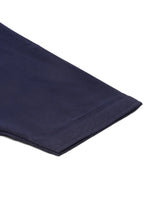Thumbnail for Jompers Men's Navy Cotton Solid Pathani Kurta with Salwar - Distacart