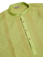 Thumbnail for Jompers Men's Pista Green Embroiderd Kurta Pajama - Distacart