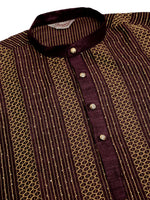 Thumbnail for Jompers Men's Purple Embroiderd Kurta Pajama - Distacart