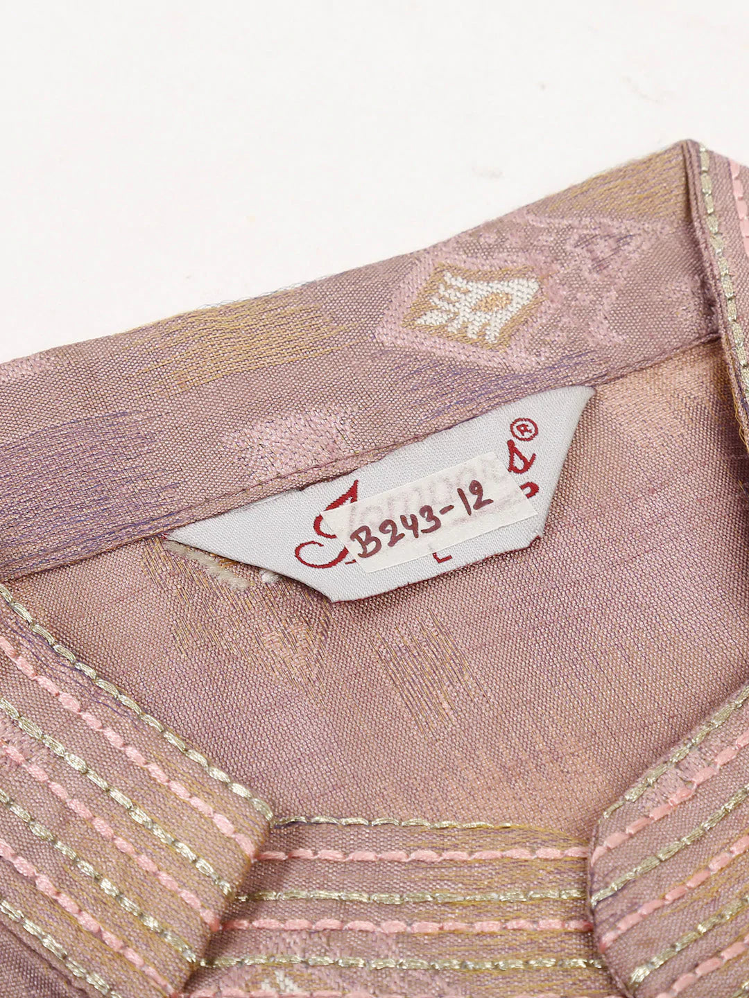 Jompers Men's Pink Collar Embroidered Woven Design Kurta Pajama - Distacart