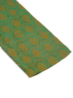 Thumbnail for Jompers Men's Green and Golden Woven Design Kurta Pajama - Distacart