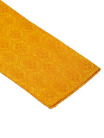 Thumbnail for Jompers Men's Mustard and Golden Woven Design Kurta Pajama - Distacart