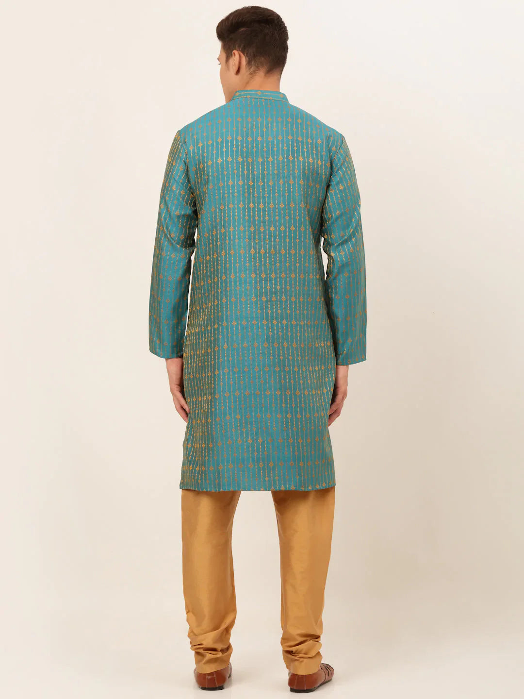 Jompers Men's Blue Embroidered Kurta Payjama Sets - Distacart