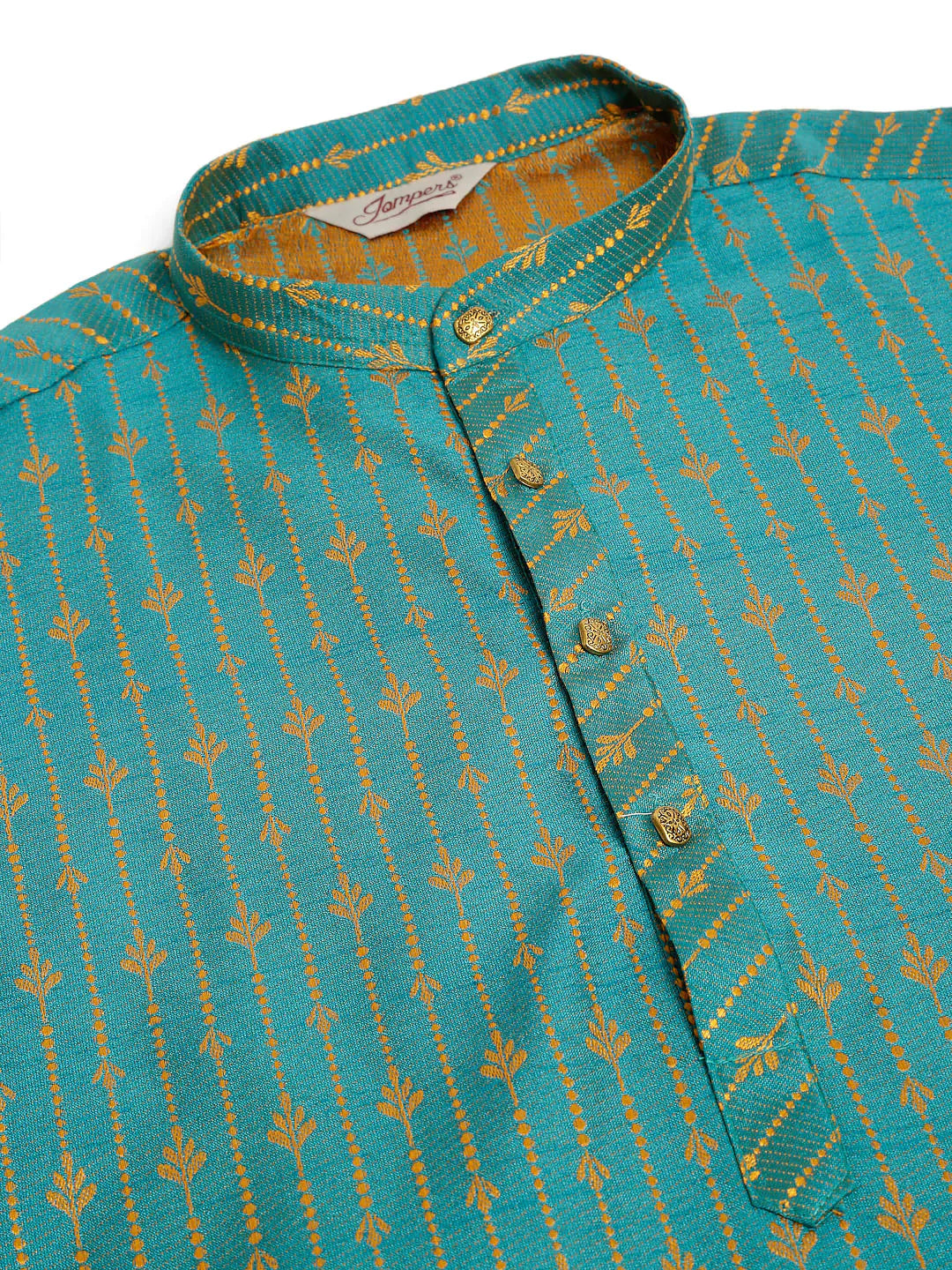 Jompers Men's Blue Embroidered Kurta Payjama Sets - Distacart