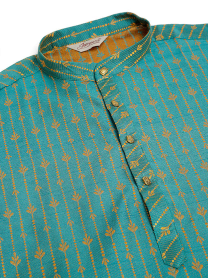 Jompers Men's Blue Embroidered Kurta Payjama Sets - Distacart
