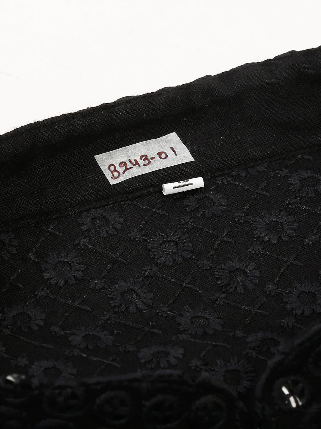 Jompers Men's Black Chikankari Embroidered and Sequence Kurta with Churidar - Distacart