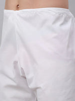 Thumbnail for Jompers Men's Grey Chikankari Embroidered and Sequence Kurta with Churidar - Distacart