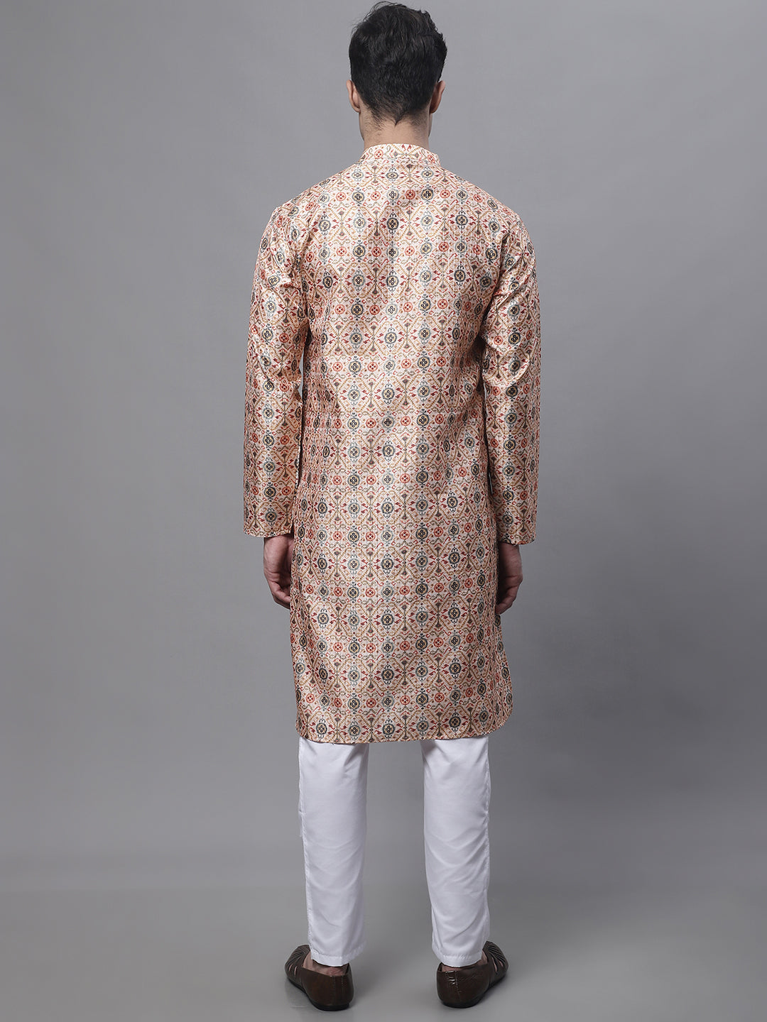 Jompers Men's Peach Digital Printed Kurta Pyjama Set - Distacart