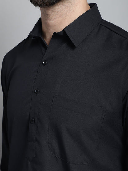 Jompers Men's Black Cotton Solid Pathani Kurta with Salwar - Distacart
