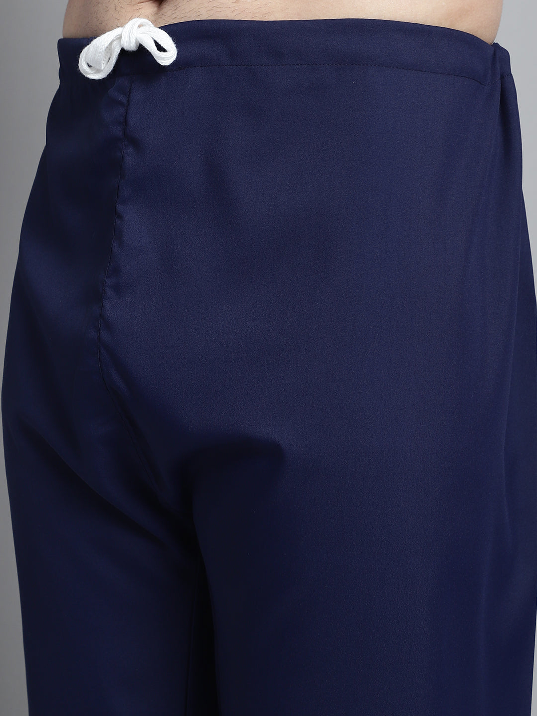 Jompers Men's Navy Blue Cotton Solid Pathani Kurta with Salwar - Distacart