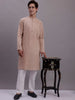 Jompers Men's Solid Pure Cotton Kurta With Pyjamas - Beige - Distacart