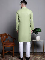 Thumbnail for Jompers Men's Pure Cotton Kurta with Churidar - Pista - Distacart