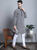 Jompers Men's Navy Blue Embroidered Kurta with Pyjama - Distacart