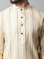 Thumbnail for Jompers Men's Beige Geomatric Printed Kurta with Churidar - Distacart