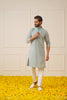 Jompers Men's Blue Embroidered Kurta with Pyjama - Distacart