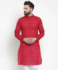Jompers Men's Maroon Chikan Kurta Only - Distacart