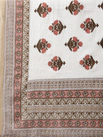 Thumbnail for Jompers Women's Beige & Pink Block Print Pure Cotton Kurta with Trousers & Dupatta - Distacart