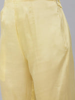Thumbnail for Jompers Women's Yellow Embroidered Regular Sequinned Kurta with Trousers & Dupatta - Distacart