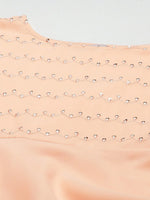 Thumbnail for Jompers Women's Peach Embroidered Regular Sequinned Kurta with Trousers & Dupatta - Distacart