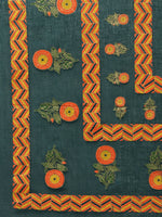 Thumbnail for Jompers Women's Green Ethnic Motifs Printed Pure Cotton Kurta with Trousers & Dupatta - Distacart