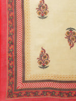 Thumbnail for Jompers Women's Red Ethnic Motifs Printed Regular Pure Cotton Kurta with Trousers & Dupatta - Distacart
