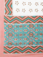 Thumbnail for Jompers Women's Pink & White Ethnic Motifs Printed Pure Cotton Kurta with Trousers & Dupatta - Distacart