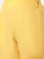 Thumbnail for Jompers Women's Yellow Embroidered Regular Kurta with Trousers & With Dupatta - Distacart