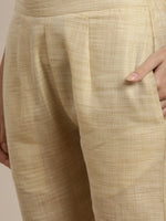 Thumbnail for Jompers Women's Yoke Design Cotton Silk Kurta with Trousers & Dupatta - Green - Distacart