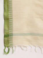 Thumbnail for Jompers Women's Yoke Design Cotton Silk Kurta with Trousers & Dupatta - Green - Distacart
