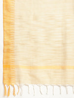 Thumbnail for Jompers Women's Yoke Design Cotton Silk Kurta with Trousers & Dupatta - Yellow - Distacart